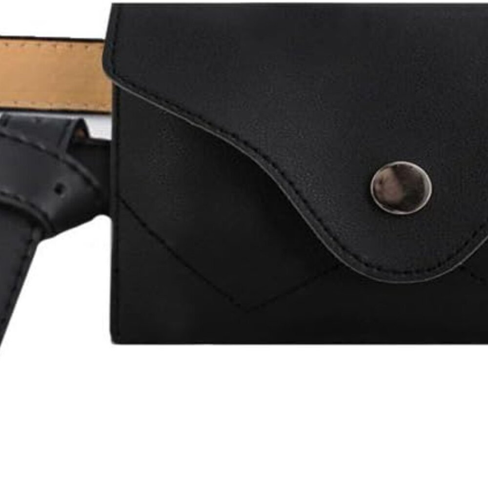Women Mini Envelope Flap Faux Leather Fanny Pack Waist Bag Handbag Clutch Cell P